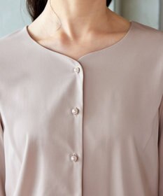 Tiaclasse 【洗える】ハートネックフレア袖ブラウス