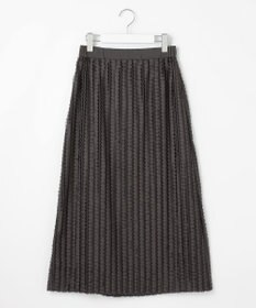 自由区 【セットアップ対応・洗える】フリンジジャガード スカート