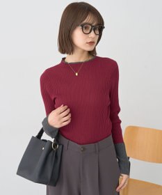 earth music&ecology ハイネックリブニットプルオーバー