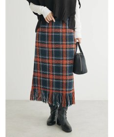 Green Parks ・ＳＵＧＡＲ　ＳＰＯＯＮ　チェックフリンジスカート