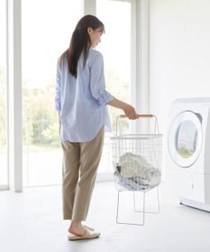 tower 折り畳み脚付きランドリーバスケット トスカ ホワイト