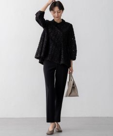 23区 【セットアップ対応】トリアセダブルジョーゼット パンツ