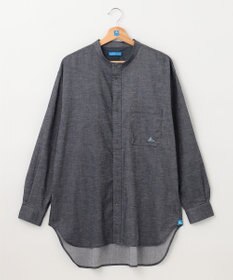 SHARE PARK MENS 【UVカット・撥水・ストレッチ】イージーデニムノーカラーシャツ