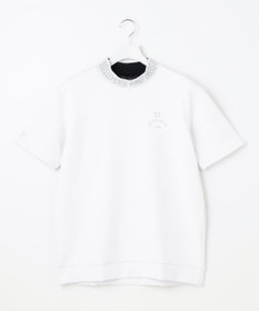 23区GOLF 【MEN】【吸水速乾・UVケア】衿ロゴ モックネックシャツ