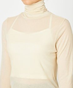 NAVE 【Nave・洗える】ツイストシアー タートルネックプルオーバー