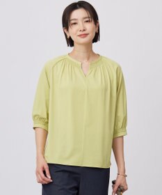 J.PRESS LADIES 【洗える】トリコットバイオ シャーリング カットソー