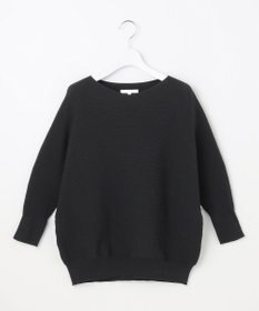 自由区 S 【WEB限定・洗える】コットンストレッチホールガーメントドルマン ニット