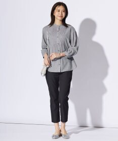 J.PRESS LADIES 【洗える】BEZピンチェック ピンタック ブラウス