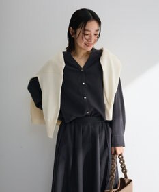 Green Parks ＳＥＴ２点スキッパーブラウス＋プリーツスカート