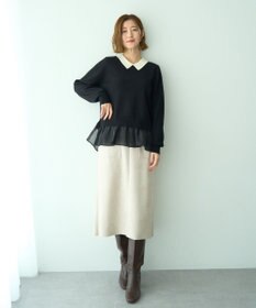 YECCA VECCA ハイウエストフェイクスエードスカート