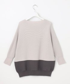 自由区 S 【WEB限定・洗える】コットンストレッチホールガーメントドルマン ニット