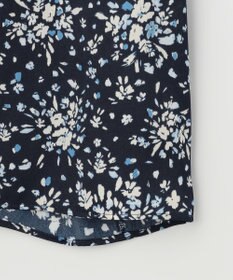 組曲 モザイクフラワープリント ブラウス