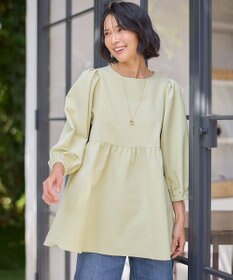 ANY L サッカーパフスリーブブラウス