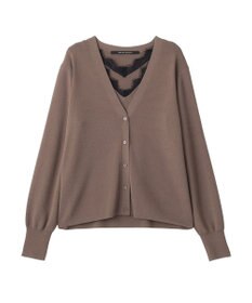 YECCA VECCA 【マシンウォッシャブル】レースニットアンサンブル