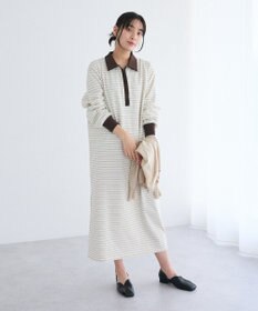 CRAFT STANDARD BOUTIQUE ポロ衿ボーダーワンピース