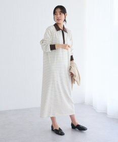 CRAFT STANDARD BOUTIQUE ポロ衿ボーダーワンピース