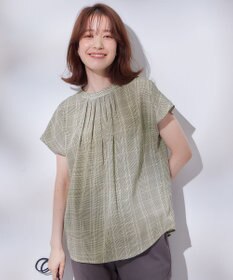 ANY 【洗濯機可能】プリントブラウス