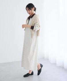 CRAFT STANDARD BOUTIQUE ポロ衿ボーダーワンピース