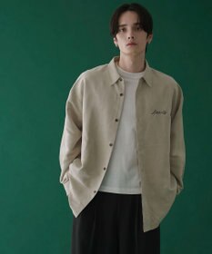 WEGO フェイクスウェードワンポイントBIGシャツ（LS）