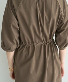 YECCA VECCA <<UVカット>>ドロストギャザー袖ワンピース