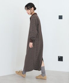 CRAFT STANDARD BOUTIQUE ポロ衿ボーダーワンピース