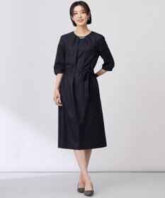 J.PRESS LADIES L 【洗える・UV加工・吸水速乾】OXIJEWELストレッチ ワンピース