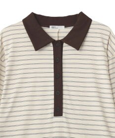 CRAFT STANDARD BOUTIQUE ポロ衿ボーダーワンピース