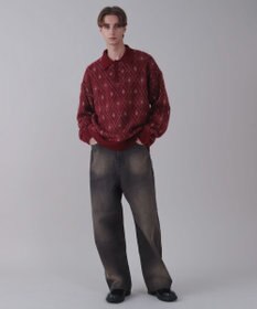 WEGO 【ユニセックス着用ITEM】アーガイルニットポロ