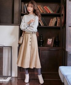 ANY SIS 【洗える】スフレケーブルパフスリーブ ニット