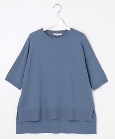 自由区 【接触冷感・UVカット・WEB限定カラーあり】クレープストレッチプルオーバー ニット