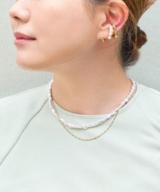Phoebe 【限定セット】クラシカルパール×チェーン2連ネックレス×ドレッシングパールイヤーカフ
