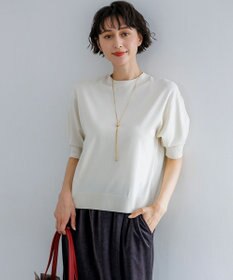23区 【先行予約】セミマットフリゼ リラクシー ニット Tシャツ