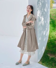 Tiaclasse 【洗える】プリントボウタイ柄ワンピース