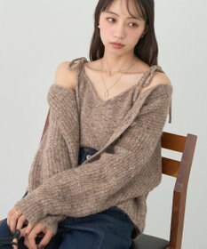 earth music&ecology 【WEB限定】SET2点ショートカーディガン＋リボンキャミソール