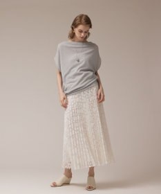 GRACE CONTINENTAL ラメドレープカットトップ