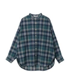 CRAFT STANDARD BOUTIQUE チェックバンドカラーサークルブラウス