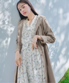 Tiaclasse 【洗える】プリントボウタイ柄ワンピース