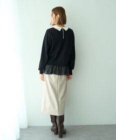 YECCA VECCA ハイウエストフェイクスエードスカート