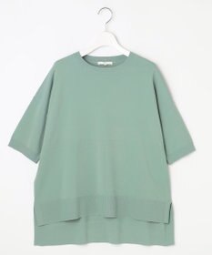 自由区 【接触冷感・UVカット・WEB限定カラーあり】クレープストレッチプルオーバー ニット