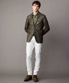 JOSEPH ABBOUD 【長く育てたいサスティナブルなレザー】ベジタブルラムレザージャケット