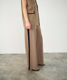 GRACE CONTINENTAL バイカラーニットパンツ