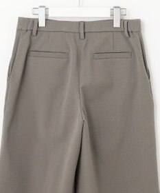 自由区 【裏起毛/撥水加工】TRギャバ ワイドクロップドパンツ