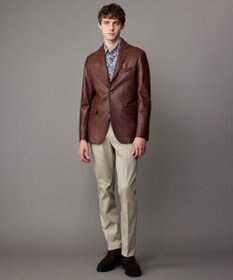 JOSEPH ABBOUD 【長く育てたいサスティナブルなレザー】ベジタブルラムレザージャケット