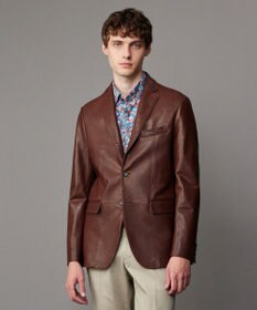 JOSEPH ABBOUD 【長く育てたいサスティナブルなレザー】ベジタブルラムレザージャケット