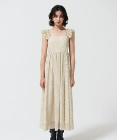 GRACE CONTINENTAL ドットジャガードノースリーブワンピース