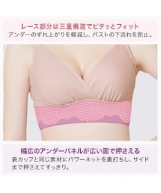 BRADELIS New York 【BRADELIS NewYork peace】ハイブリッドハートカップブラ23 締め付け感の少ないノンワイヤー補整ブラ 補正