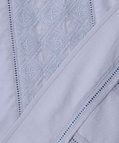 自由区 【洗える・XSサイズあり】ジオメトリックエンブロイダリー ブラウス