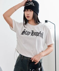 WEGO グラフィックサイドドロストショートT