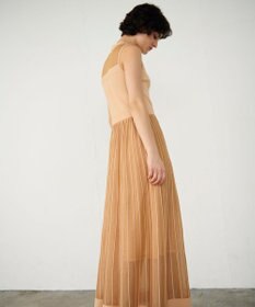 GRACE CONTINENTAL ラメシアープリーツニットワンピース
