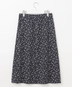 J.PRESS LADIES L 【洗える】 スパンローンフラワー フレアー スカート